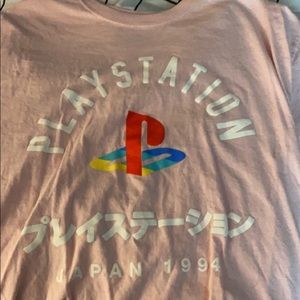 pink play station shirt